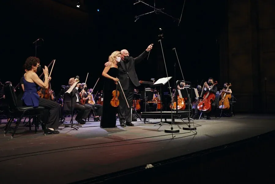 Orchestra with violin soloist